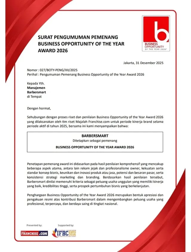 Business Opportunity of the Year Award 2026 — BarberSmart