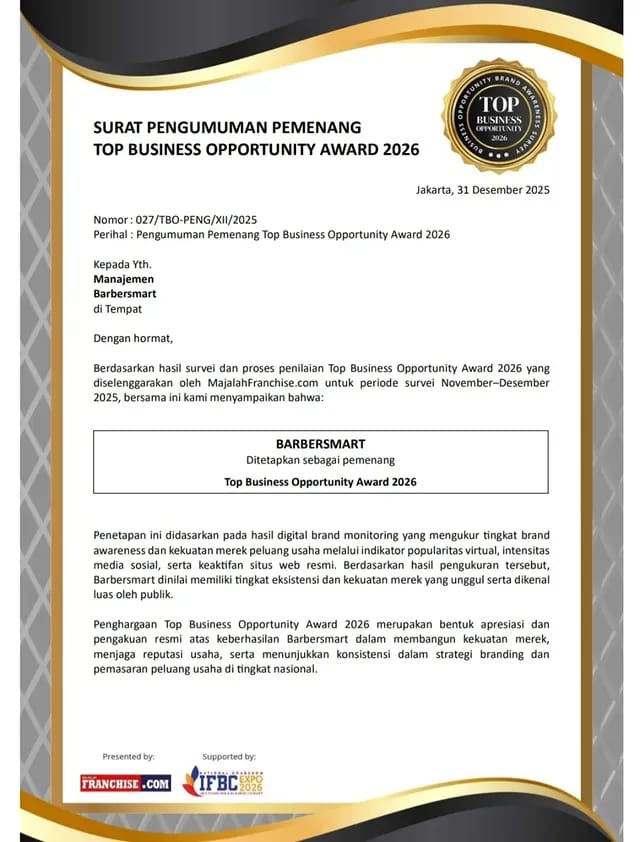 Top Business Opportunity Award 2026 — BarberSmart